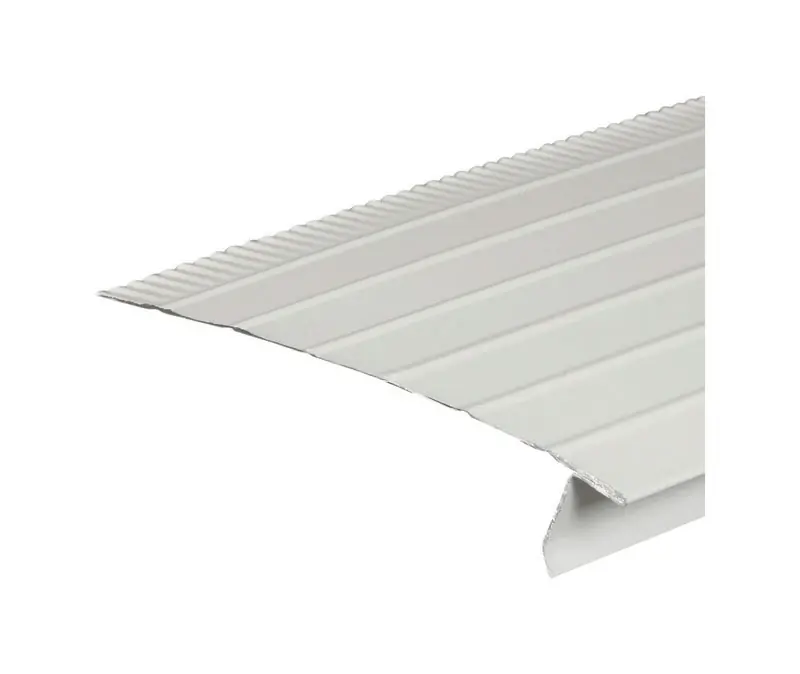 1 In. H X 6 In. W X 10 Ft. L White Aluminum Overhanging Roof Drip Edge F Shape