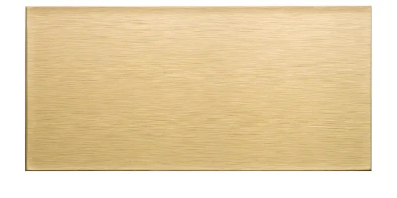 3 In. W X 6 In. L Brushed Champagne Metal Adhesive Wall Tile - 5 Pieces