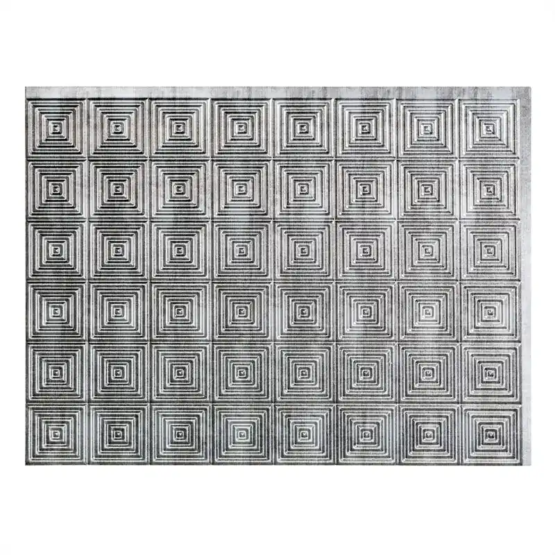 Miniquattro 18 In. X 24 In. Crosshatch Silver Pvc Backsplash Panel