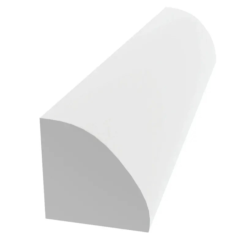 3/4 In. W. X 3/4 In. H. X 96 In. L. White Pvc Quarter Round Molding