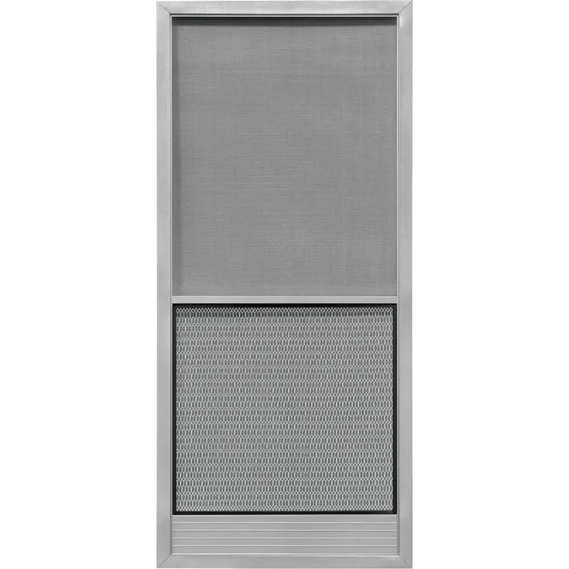 Capri Gray Steel Screen Door 36 In. W X 80 In. H X 7/8 In. Thick