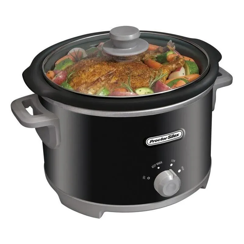 4 Quart Round Slow Cooker - Model 33043 - Black