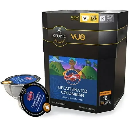 Keurig Timothys Decaf Colombia Vue Cups - GREEN MOUNTAIN COFFEE, INC.