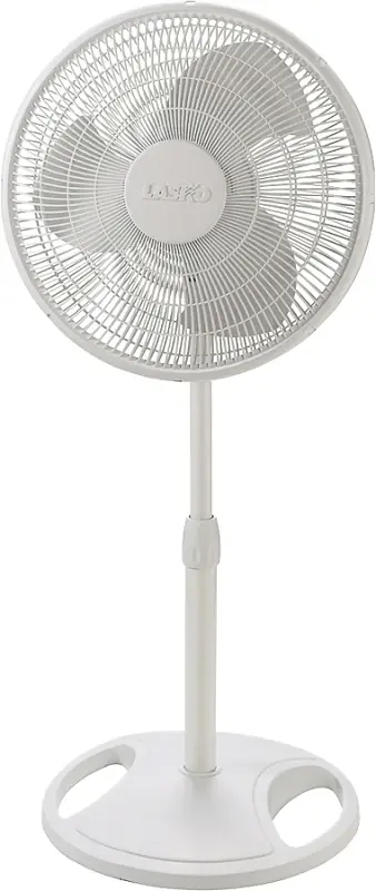 Oscillating Stand Fan, White, 16 In.