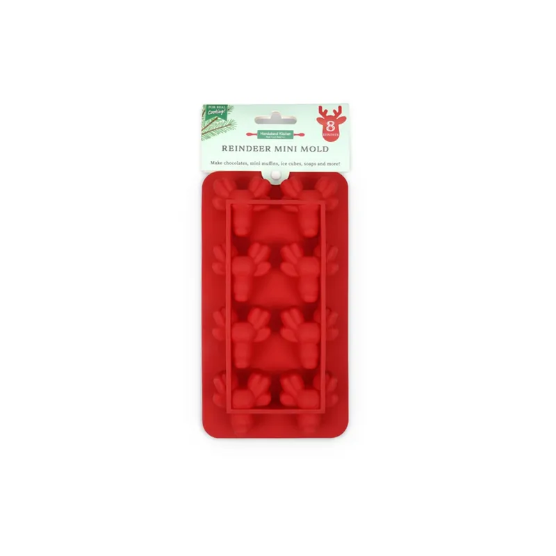 Handstand Kitchen Winter Wonderland Reindeer Mini Mold Silicone 1 Pk